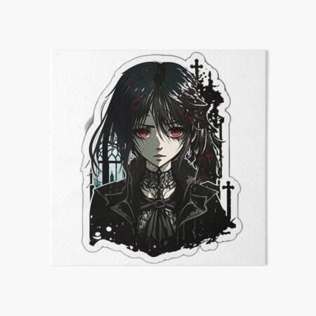 gothic anime girl dark icon, gifts. Art Board Print for Sale by