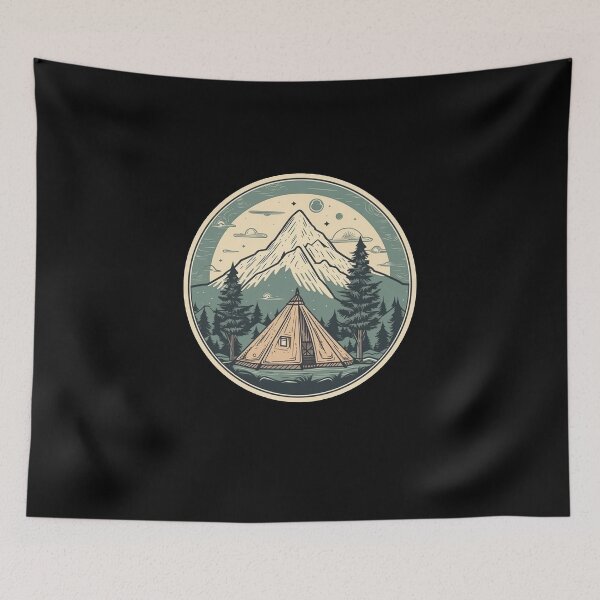 Item preview, Retro Vintage Camping Outfit Pine Tree designed and sold by StreetShirts1.