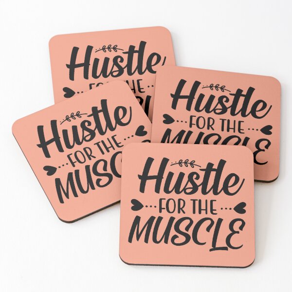 Item preview, Yoga Quote Hustle For The Muscle Motivational Saying designed and sold by SoccaTamam.
