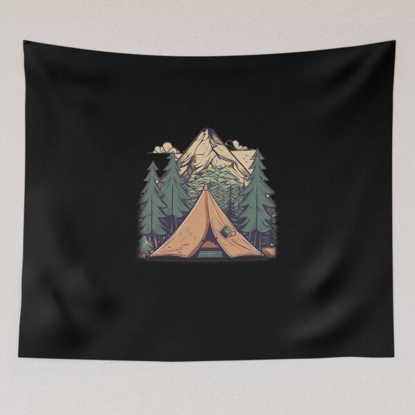 Item preview, Retro Vintage Camping Outfit Pine Tree designed and sold by StreetShirts1.