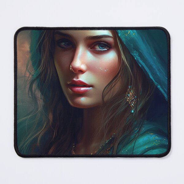 Item preview, painting of a very beautiful woman wearing a veil, a digital painting, fantasy art 8 designed and sold by jetaiart.
