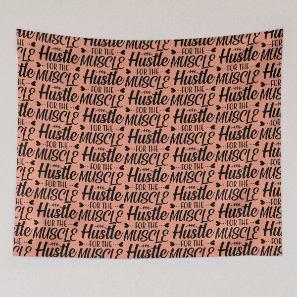 Item preview, Yoga Quote Hustle For The Muscle Motivational Saying designed and sold by SoccaTamam.
