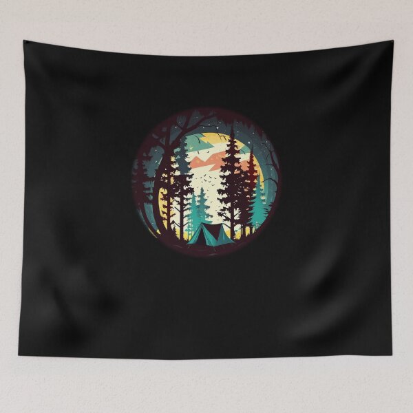 Item preview, Retro Vintage Camping Outfit Pine Tree designed and sold by StreetShirts1.