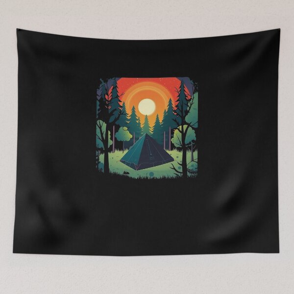 Item preview, Retro Vintage Camping Outfit Pine Tree designed and sold by StreetShirts1.