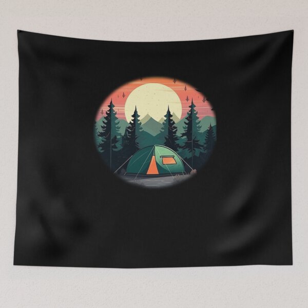 Item preview, Retro Vintage Camping Outfit Pine Tree designed and sold by StreetShirts1.