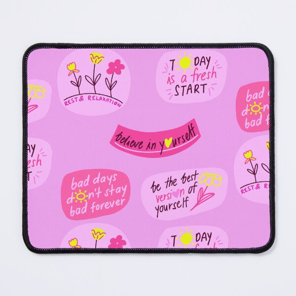 Item preview, Aesthetic motivational letters - ( today is a fresh start - rest & relaxation - believe in yourself - bad days don't stay bad forever - be the best version of yourself ) designed and sold by KLS01.