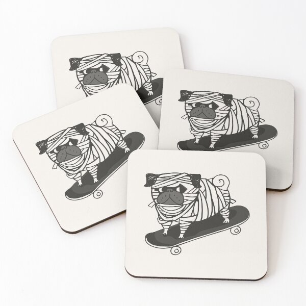 Item preview, Skateboarding Pug Mummy designed and sold by Huebucket.