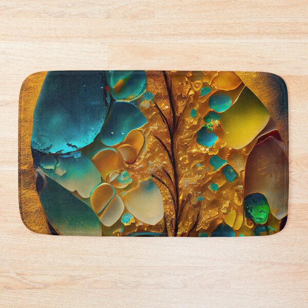 Item preview, Pointillism seaglass golden streams abstract designed and sold by Piotrek0001.