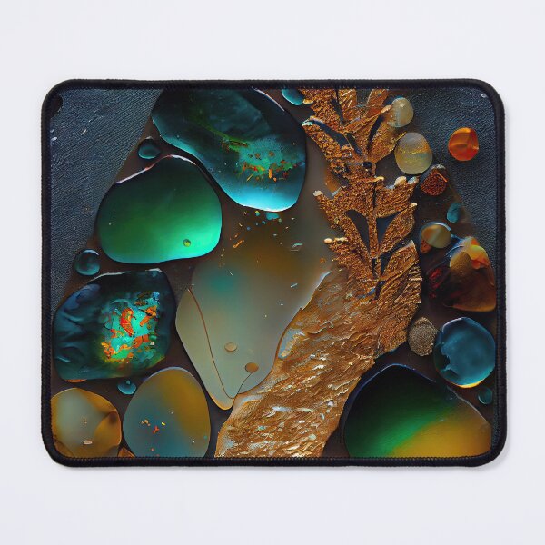Item preview, Pointillism seaglass golden streams abstract designed and sold by Piotrek0001.