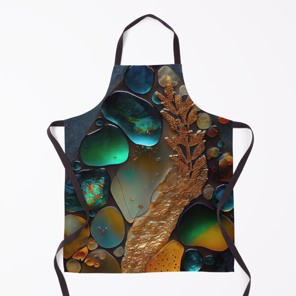 Aperçu de l'œuvre Pointillism seaglass golden streams abstract créée et vendue par Piotrek0001.