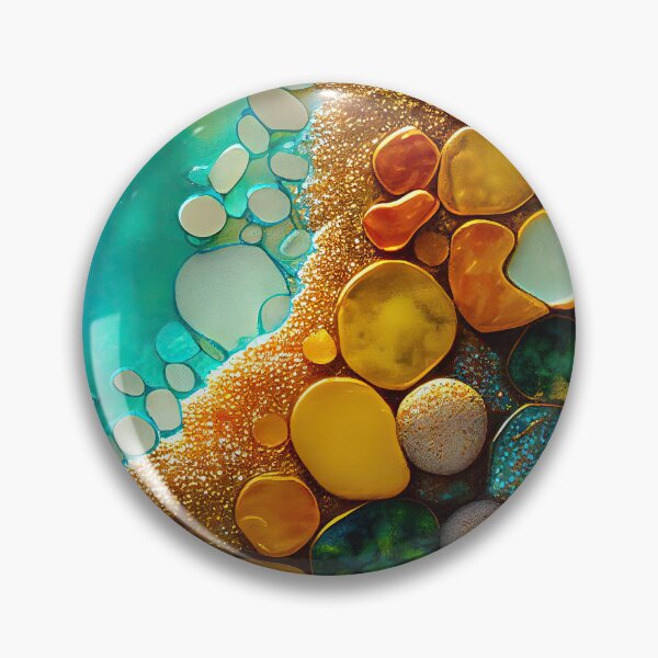 Artikelvorschau, Pointillism seaglass golden streams abstract entworfen und verkauft von Piotrek0001.