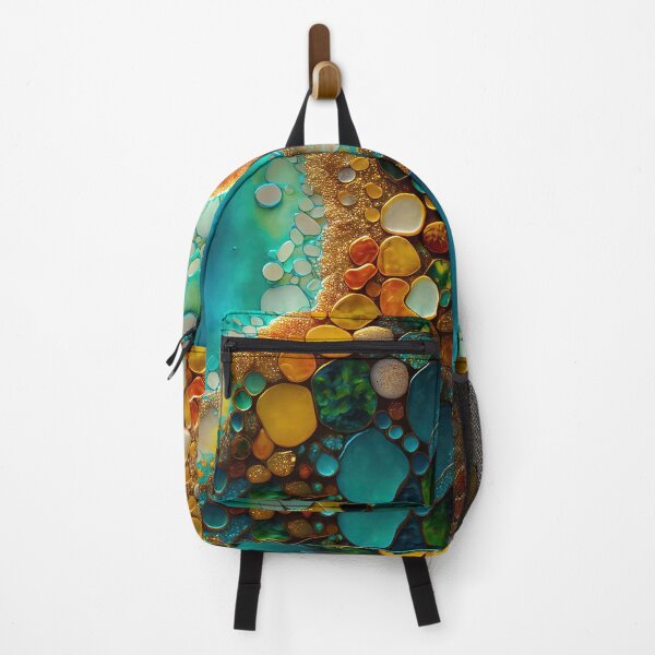 Item preview, Pointillism seaglass golden streams abstract designed and sold by Piotrek0001.