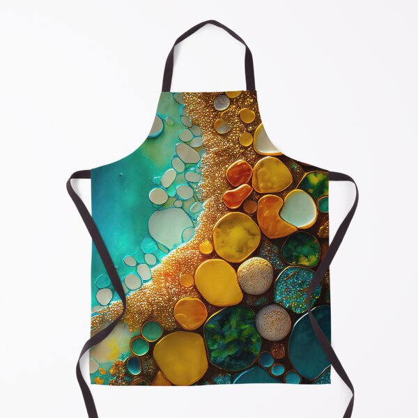 Item preview, Pointillism seaglass golden streams abstract designed and sold by Piotrek0001.