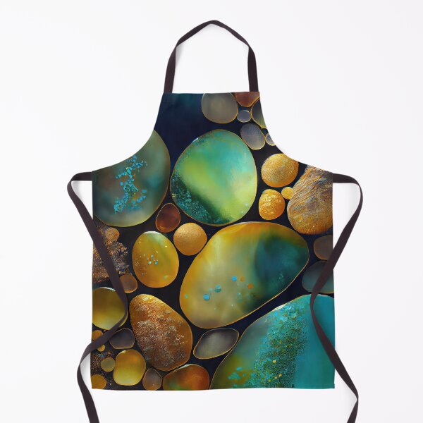 Aperçu de l'œuvre Pointillism seaglass golden streams abstract créée et vendue par Piotrek0001.