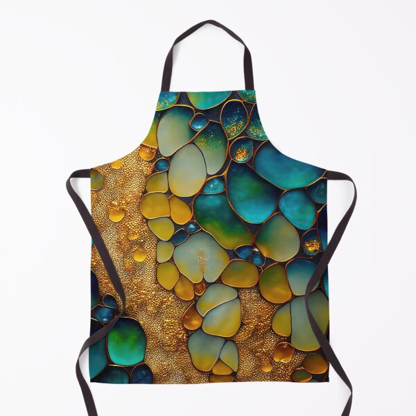 Item preview, Pointillism seaglass golden streams abstract designed and sold by Piotrek0001.