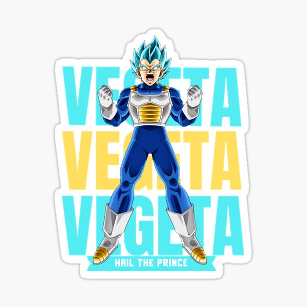 super saiyan blue evolution vegeta Sticker for Sale by Marty Thor