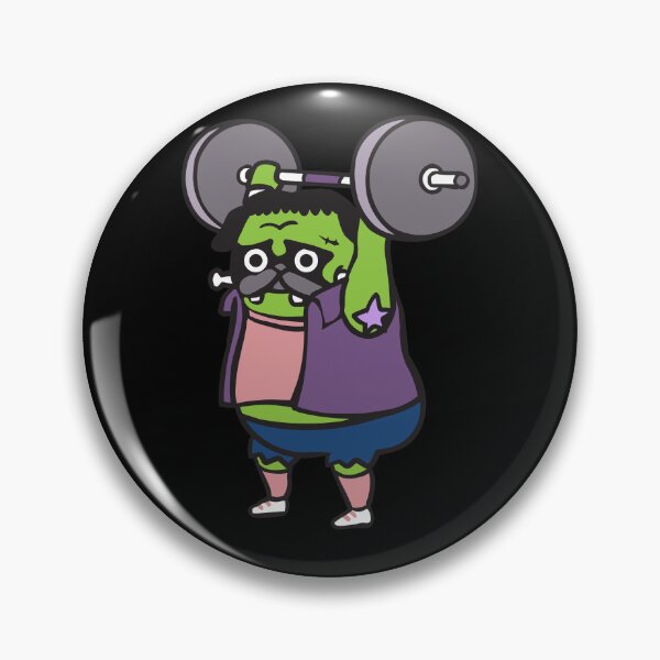 Item preview, The snatch weightlifting Pug Frank designed and sold by Huebucket.