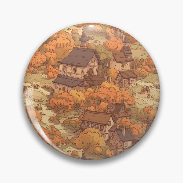 Item preview, Autumn Village Pattern designed and sold by RooArtistry.