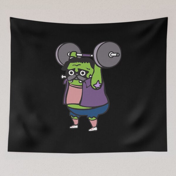 Item preview, The snatch weightlifting Pug Frank designed and sold by Huebucket.