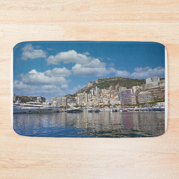 Item preview, Port with yacht and sailboats in Monaco summertime designed and sold by goceris.
