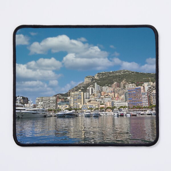 Item preview, Port with yacht and sailboats in Monaco summertime designed and sold by goceris.
