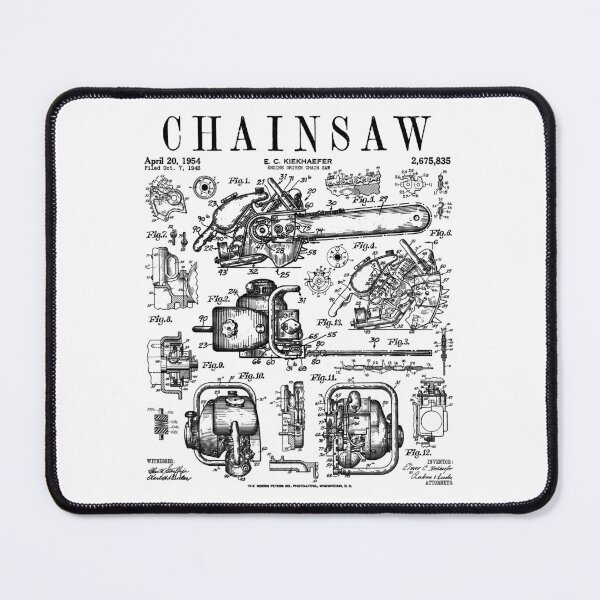 Item preview, Chainsaw Lumberjack Arborist Woodworker Vintage Patent Print designed and sold by GrandeDuc.