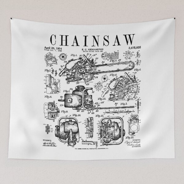Item preview, Chainsaw Lumberjack Arborist Woodworker Vintage Patent Print designed and sold by GrandeDuc.
