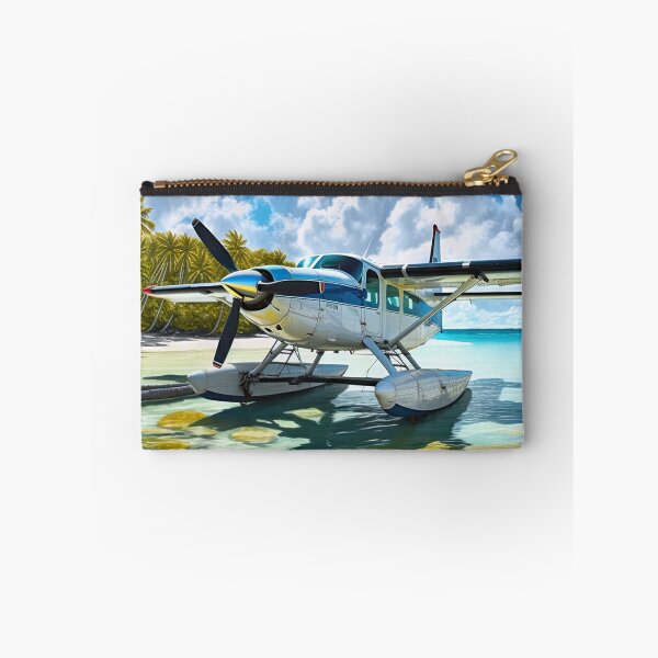 Item preview, Floatplane Beached on a Tropical Island, AI Generated designed and sold by AirbornePrints.