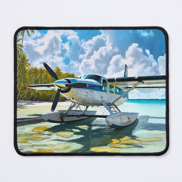 Item preview, Floatplane Beached on a Tropical Island, AI Generated designed and sold by AirbornePrints.