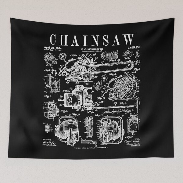 Item preview, Chainsaw Lumberjack Arborist Woodworker Vintage Patent Print designed and sold by GrandeDuc.