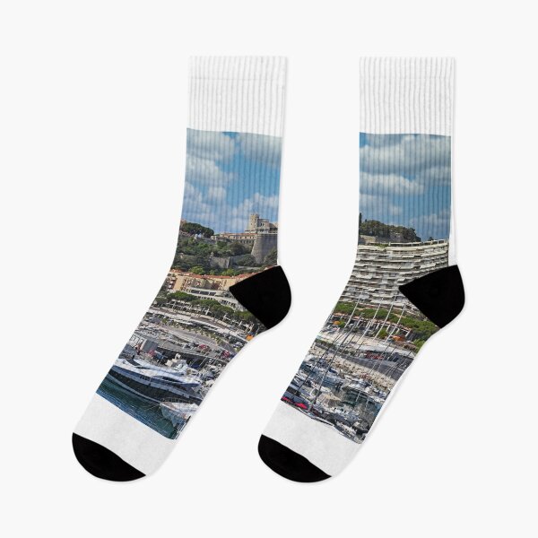 Item preview, Port with yachts and Prince's Palace of Monaco cityscape summertime designed and sold by goceris.
