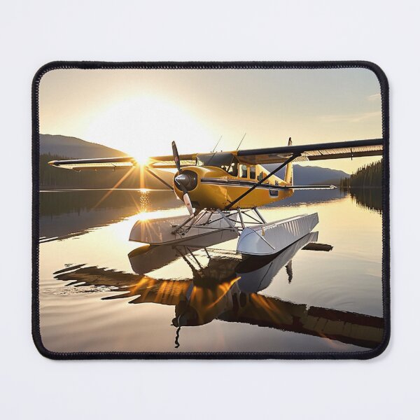 Item preview, Floatplane on a Calm Lake in a Northern Wilderness, AI Generated designed and sold by AirbornePrints.