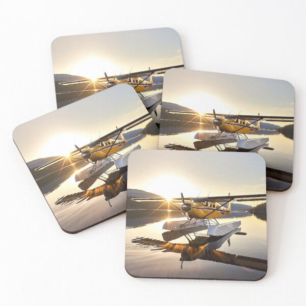 Item preview, Floatplane on a Calm Lake in a Northern Wilderness, AI Generated designed and sold by AirbornePrints.