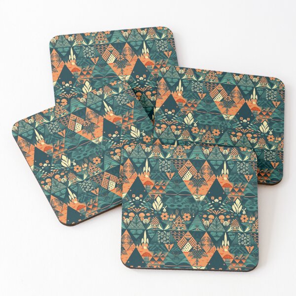 Item preview, Geometric Nature Forest Abstract Landscape Pattern  designed and sold by DigitalOPrints.