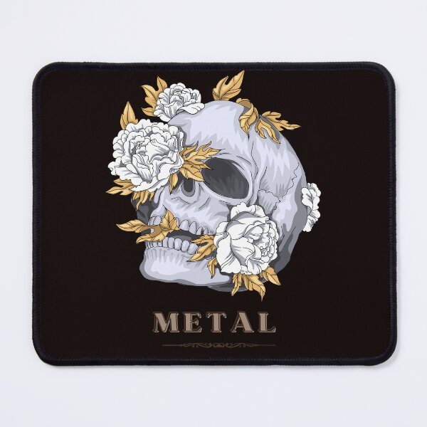 Item preview, Golden Leaf White Rose Skull; METAL designed and sold by evaninla.