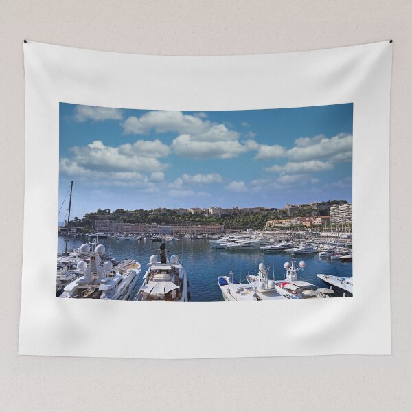 Item preview, Port with luxury yachts and sailboats in Monte Carlo Monaco  designed and sold by goceris.