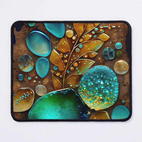 Item preview, Pointillism seaglass golden streams abstract designed and sold by Piotrek0001.