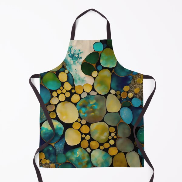Aperçu de l'œuvre Pointillism seaglass golden streams abstract créée et vendue par Piotrek0001.