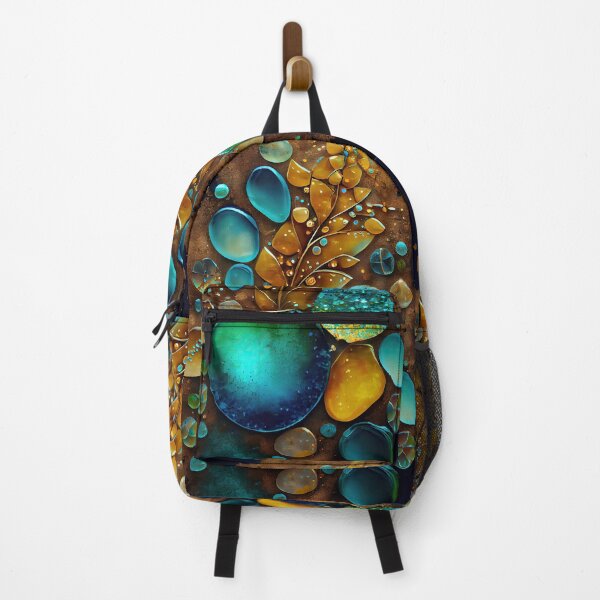 Item preview, Pointillism seaglass golden streams abstract designed and sold by Piotrek0001.