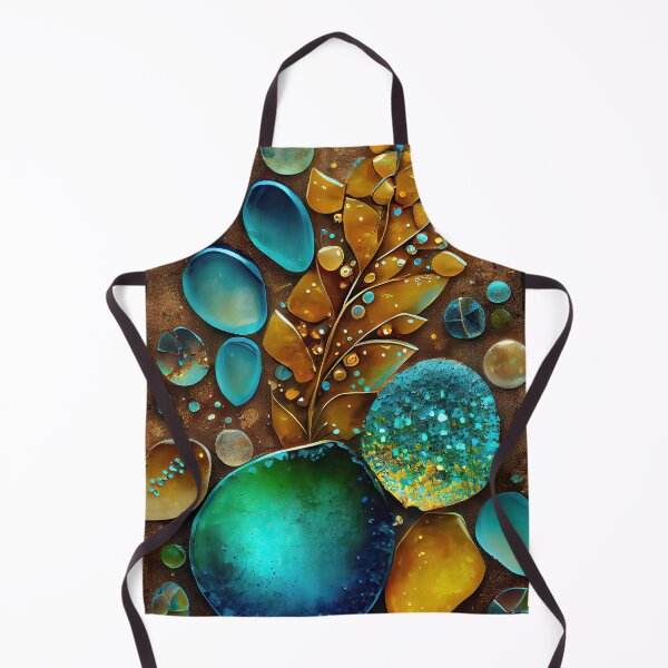 Aperçu de l'œuvre Pointillism seaglass golden streams abstract créée et vendue par Piotrek0001.