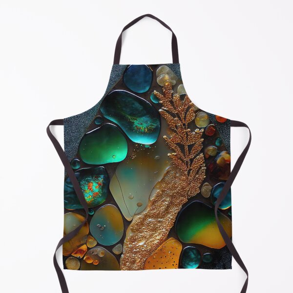 Aperçu de l'œuvre Pointillism seaglass golden streams abstract créée et vendue par Piotrek0001.