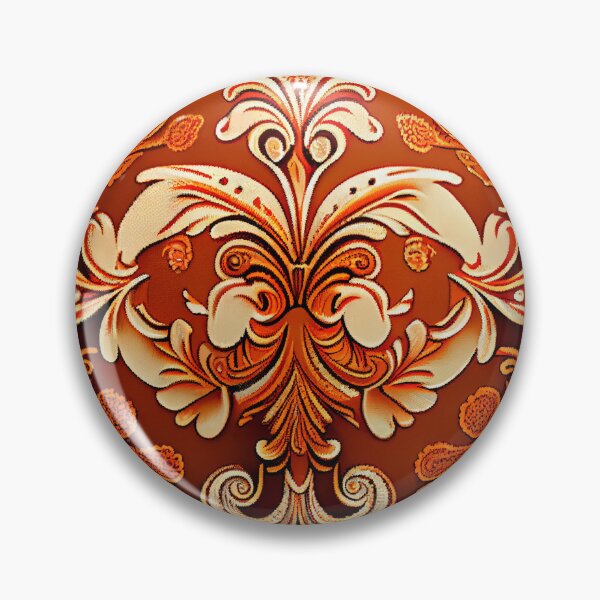 Artikelvorschau, Cool Orange Mystical Formal Country Pattern Digital Painting entworfen und verkauft von CodeAndColors.