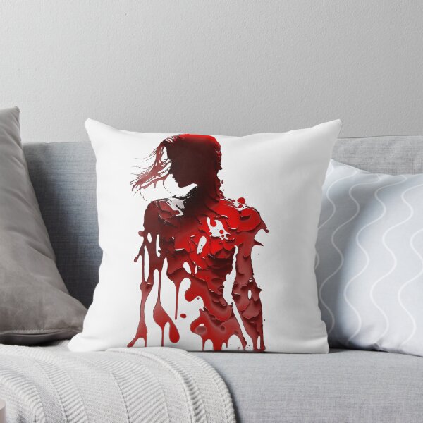 Item preview, Abstract Portrait of a Woman as a liquid red paint silhouette designed and sold by ManuelAndreas.