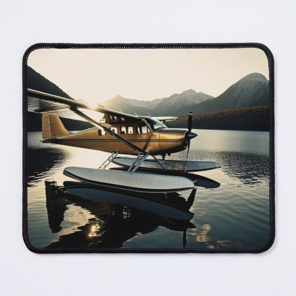 Item preview, Floatplane on a Calm Lake in a Northern Wilderness, AI Generated designed and sold by AirbornePrints.