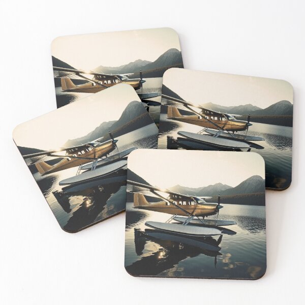 Item preview, Floatplane on a Calm Lake in a Northern Wilderness, AI Generated designed and sold by AirbornePrints.