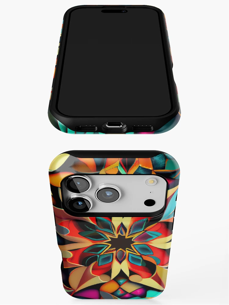 Thumbnail 3 of 4, iPhone Case, Colorful Transitional Pattern Digital Painting designed and sold by CodeAndColors.