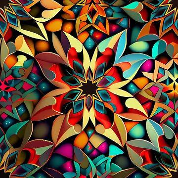 Artwork thumbnail, Colorful Transitional Pattern Digital Painting by CodeAndColors