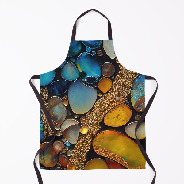 Aperçu de l'œuvre Pointillism seaglass golden streams abstract créée et vendue par Piotrek0001.