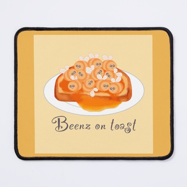Item preview, Beenz on toast on yellow designed and sold by QuirkyBeez.