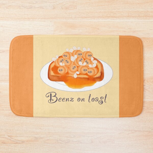 Item preview, Beenz on toast on yellow designed and sold by QuirkyBeez.